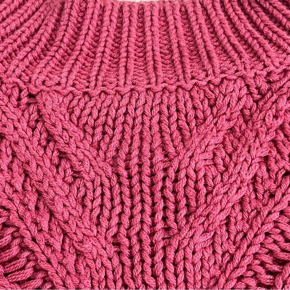 Aeropostale Rose Cable Cold Shoulder Sweater Size S - Picture 6 of 7